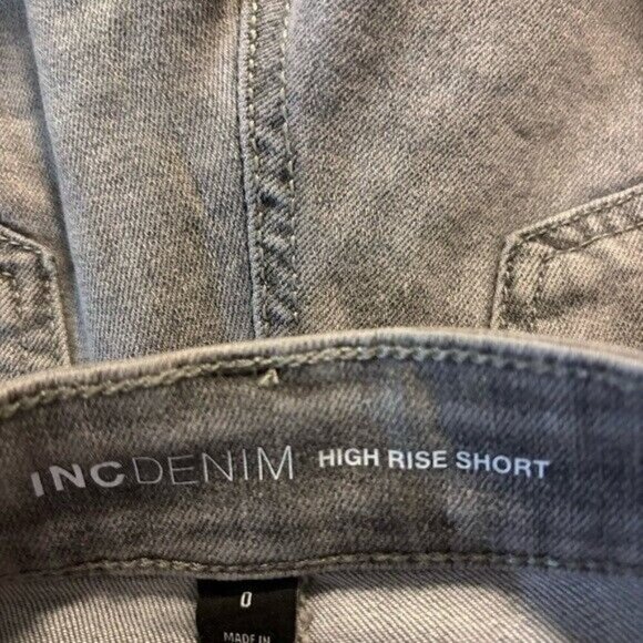 I.N.C. International Concepts Grey High Rise Frayed Hem Denim Shorts NWT - Picture 5 of 8